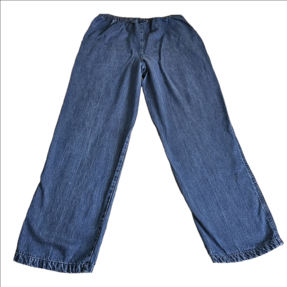 Liz Claiborne Livy Tencel Chambray Jeans Loosefit Casual Blue Womens Large - Picture 13 of 14